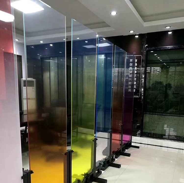 几何渐变线条办公室彩色渐变玻璃