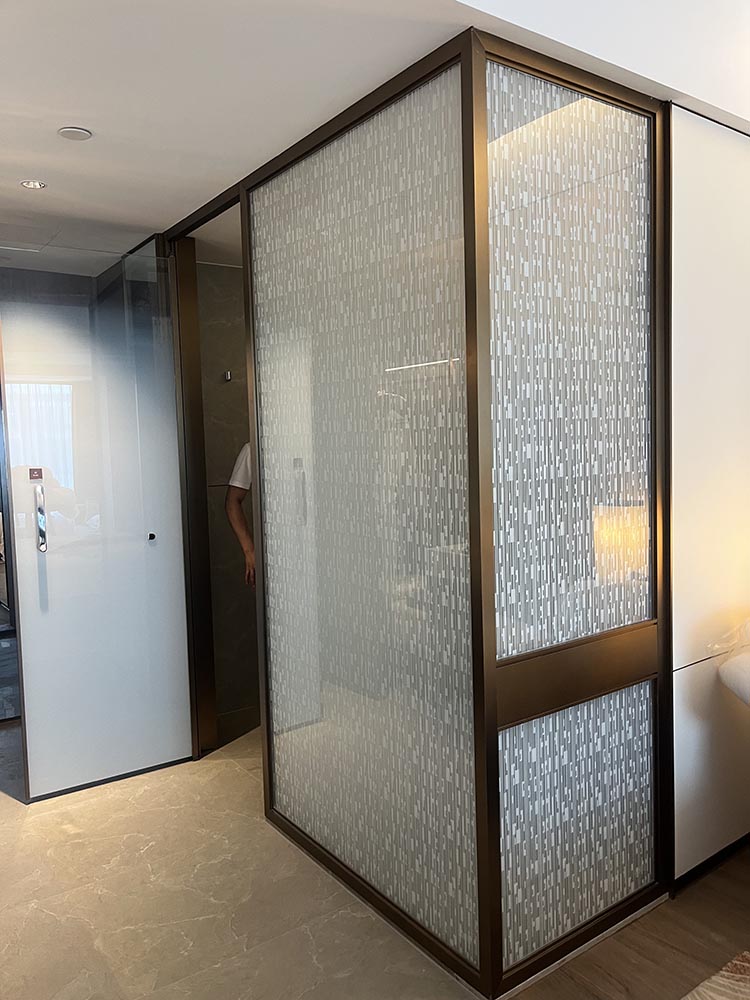 背景墙双层夹娟玻璃