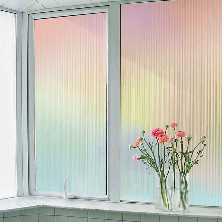 淋浴房隔断彩色渐变玻璃