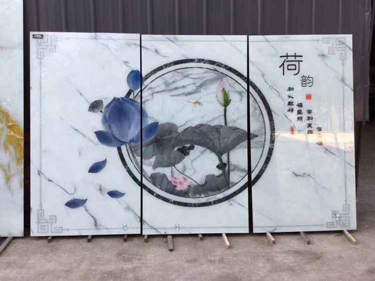 新中式艺术彩绘玻璃