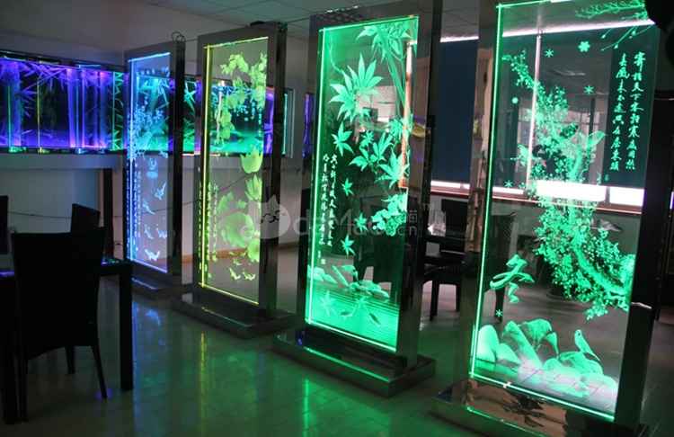 有机玻璃激光雕刻发光通电玻璃