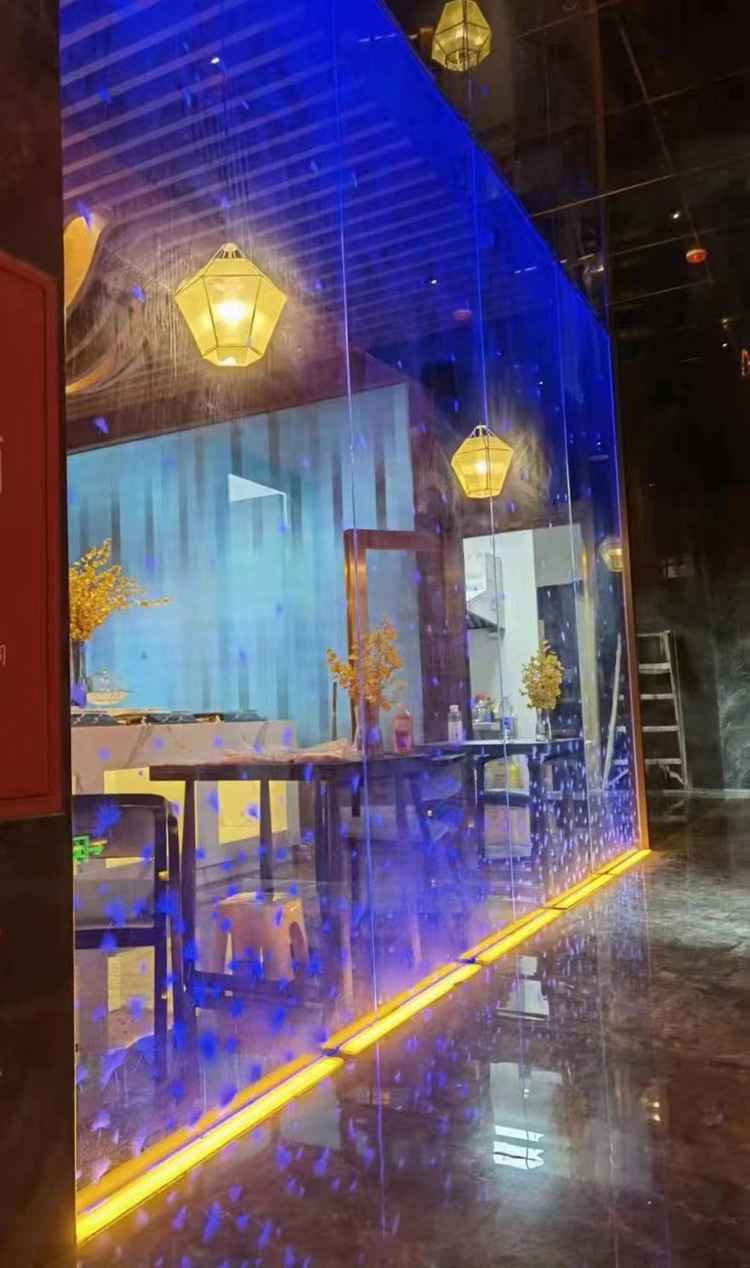 门店面形象墙3D激光内雕玻璃