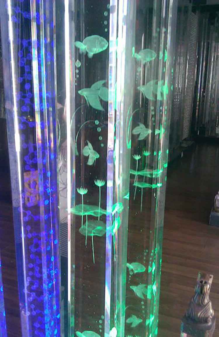 大幅面激光内雕发光通电玻璃