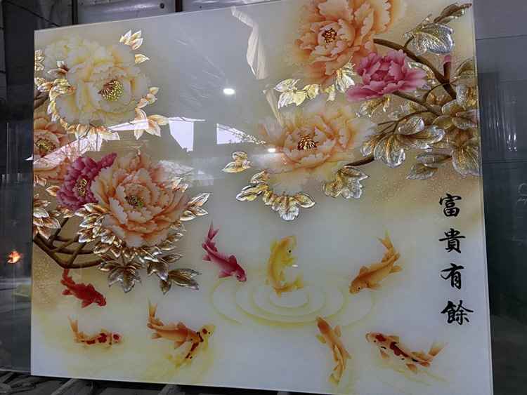 新中式艺术彩绘玻璃
