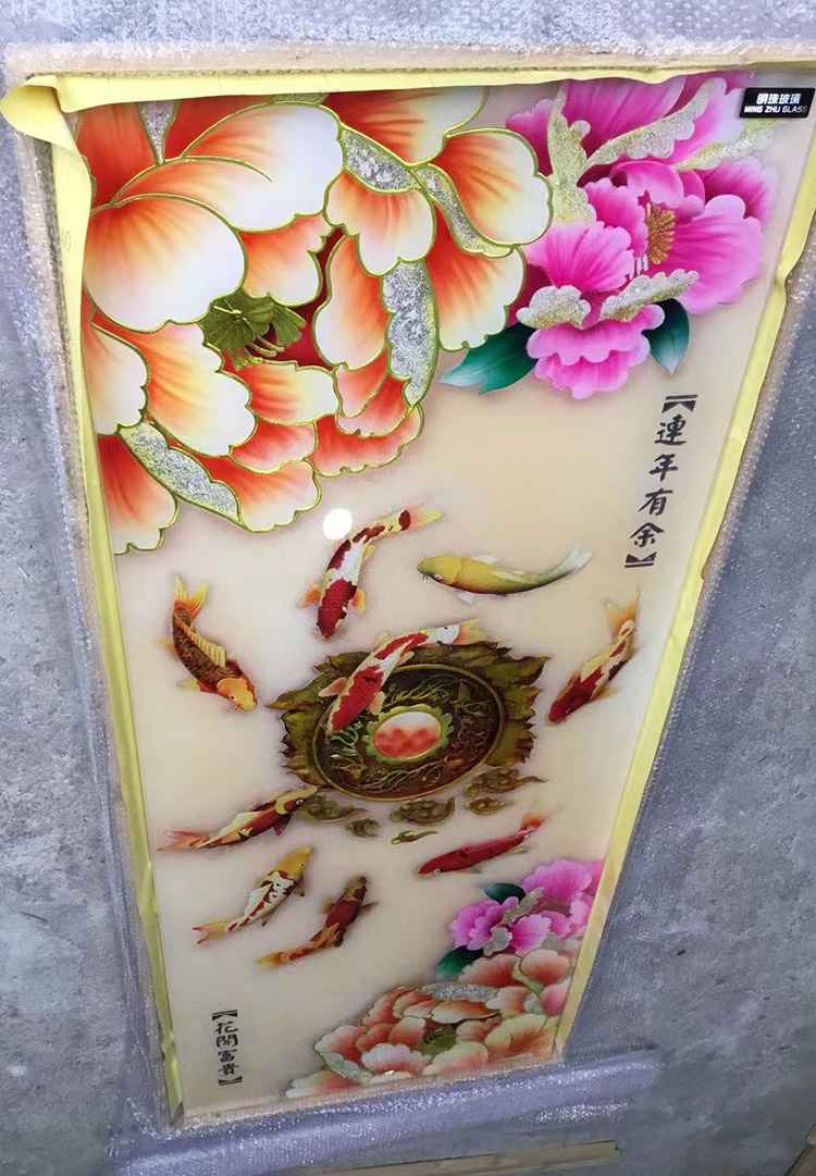 夹丝压花夹胶烤漆通电深雕浮雕玻璃