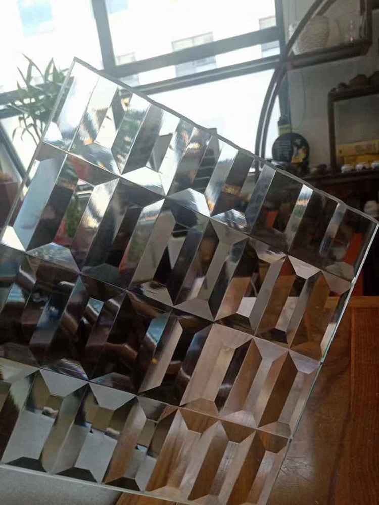 餐厅灰镜电雕车刻玻璃