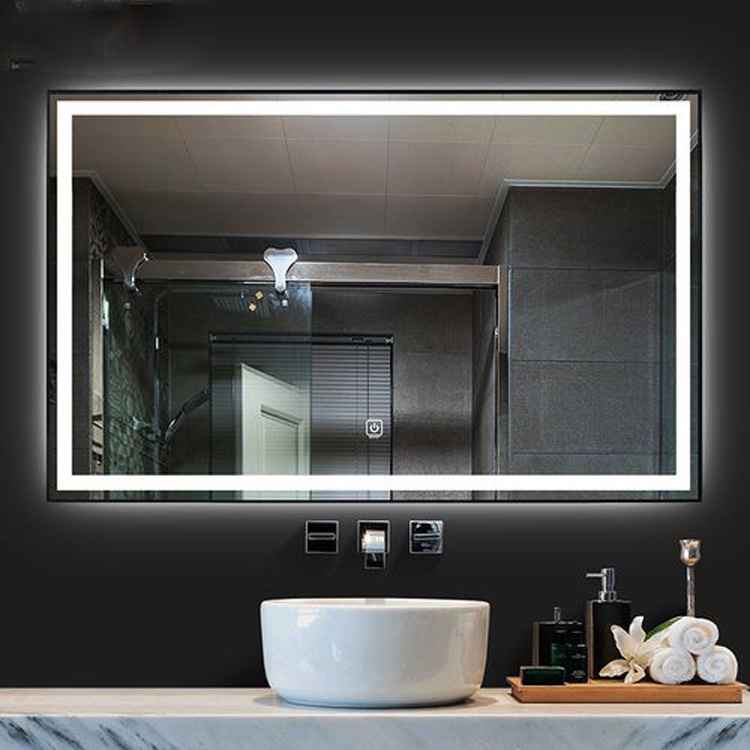 触摸屏led带灯挂墙式家用智能浴室镜子