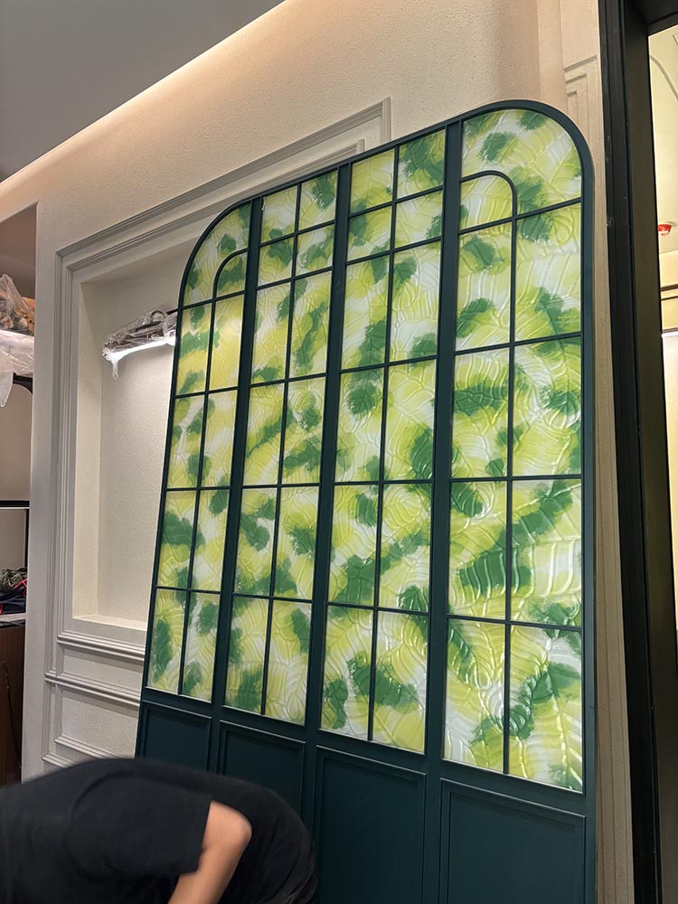 铝合金双玻百叶隔音墙玄关隔断